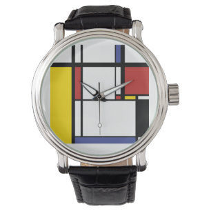 Flasken Geschenk - Piet Mondrian Armbanduhr