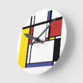 Flasken Geschenk - Piet Mondrian Runde Wanduhr (Winkel)