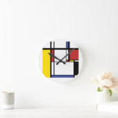 Flasken Geschenk - Piet Mondrian Runde Wanduhr (Zuhause)