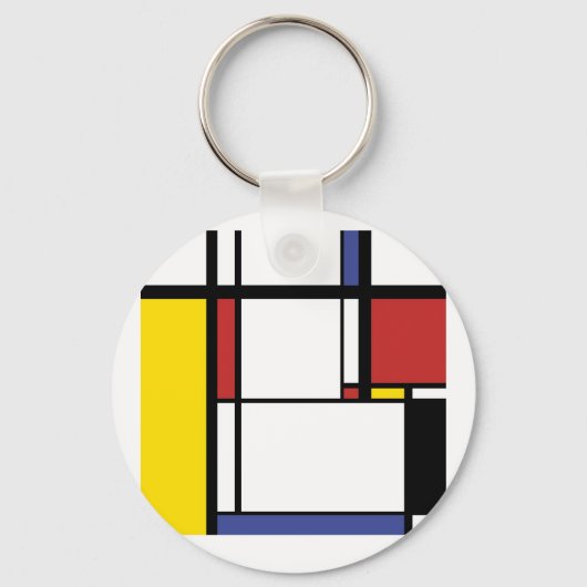Flasken Geschenk - Piet Mondrian Schlüsselanhänger (Vorderseite)