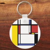 Flasken Geschenk - Piet Mondrian Schlüsselanhänger (Rückseite)