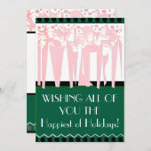 Flat ART DECO Urlaubskarte Feiertagskarte (Vorne/Hinten)