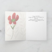 Flat Art Solo Flower Birthday Card Karte (Innenseite)