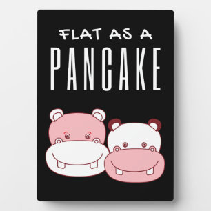 Flat as Pancake Couple Hippo Hippo Lover Fotoplatte
