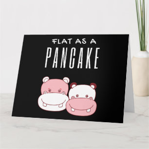Flat as Pancake Couple Hippo Hippo Lover Karte