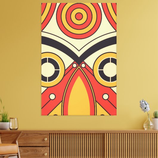 Flat Aztec Tribal Leinwanddruck (Insitu (Wohnzimmer))