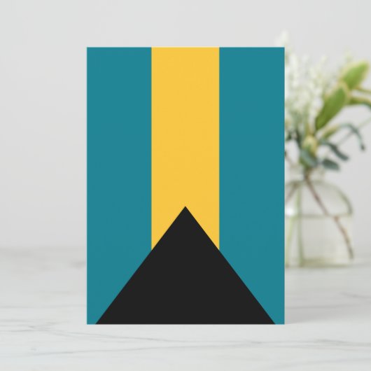 Flat Bahamas Flat Danke Karte (Stehend Vorderseite)