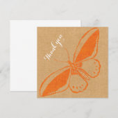 Flat Blank Danke Karte mit Butteryfly (Vorne/Hinten)
