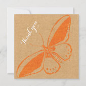 Flat Blank Danke Karte mit Butteryfly (Vorderseite)