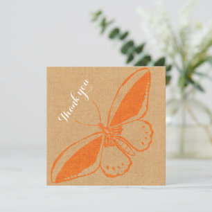 Flat Blank Danke Karte mit Butteryfly