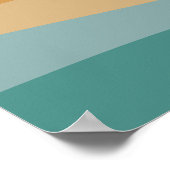 Flat Boho Abstrakte Landschaft Sonnenuntergang und Poster (Ecke)