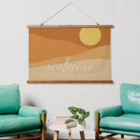 Flat Boho Mountain Sunset Wüste Farben Willkommen