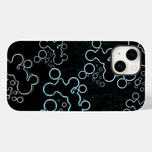 Flat Bubbles B Case-Mate iPhone Case (Rückseite (Horizontal))