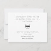 Flat Business Modern Vielen Dank Karten (Rückseite)