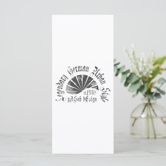 Flat Card 4" x 9" (Stehend Vorderseite)