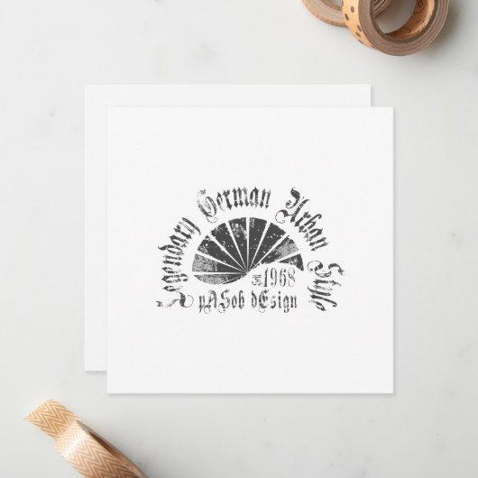 Flat Card 5.25" x 5.25" Mitteilungskarte (Vorderseite/Rückseite Beispiel)