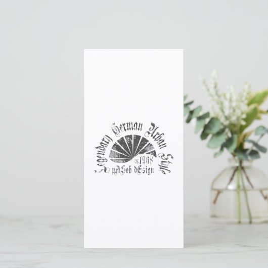 Flat Card  8" x 4" (Stehend Vorderseite)