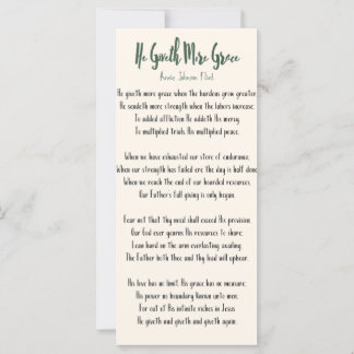 Flat Card Annie Johnson Flint Er gibt mehr Grace