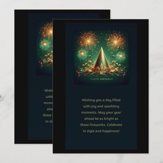 Flat Card birthday (Vorne/Hinten)