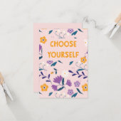 Flat card Choose yourself Karte (Vorderseite/Rückseite Beispiel)