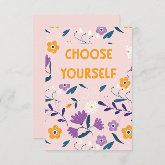 Flat card Choose yourself Karte (Vorne/Hinten)