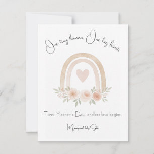 Flat Card für den Muttertag - Pastelenbogen Feiertagskarte