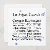 Flat Card für französische Dichter (Vorne/Hinten)