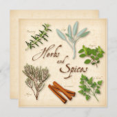 Flat Card für Kräuter und Gewürze (Vorne/Hinten)