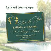 FLAT CARD Golf Monogram Wedding Save the Date