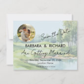 FLAT CARD Golf Theme Wedding Save the Date (Vorderseite)