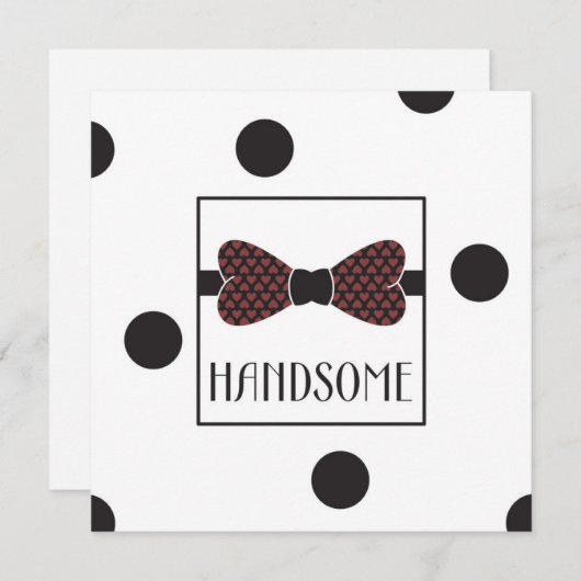 Flat card Handsome Feiertagskarte (Vorne/Hinten)