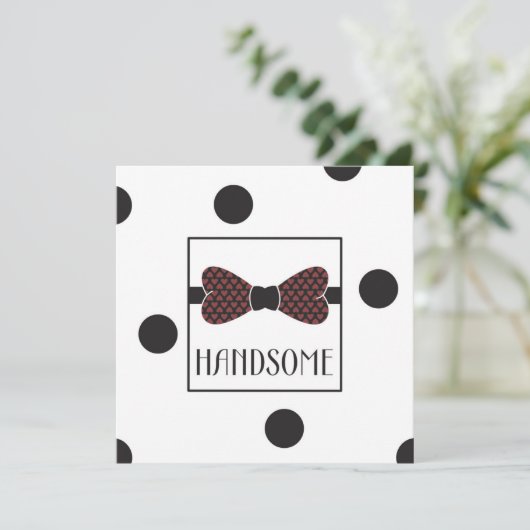 Flat card Handsome  Feiertagskarte (Stehend Vorderseite)