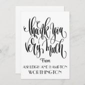 Flat Card Vielen Dank Einladung (Vorne/Hinten)