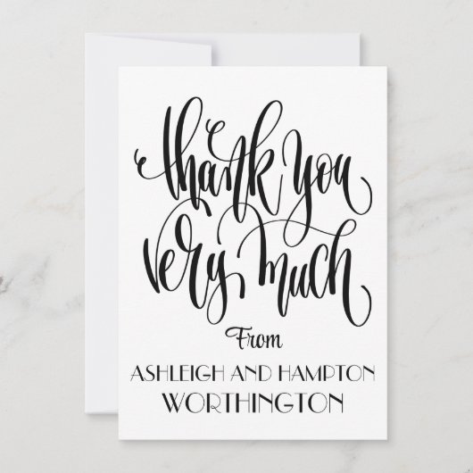 Flat Card Vielen Dank Einladung (Vorderseite)