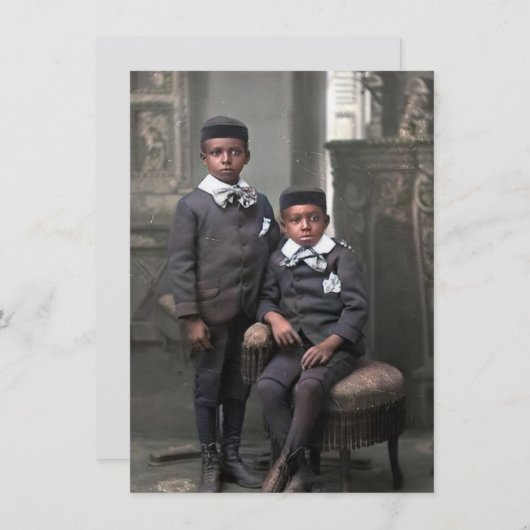 Flat Card Young Black Boys (Vorne/Hinten)