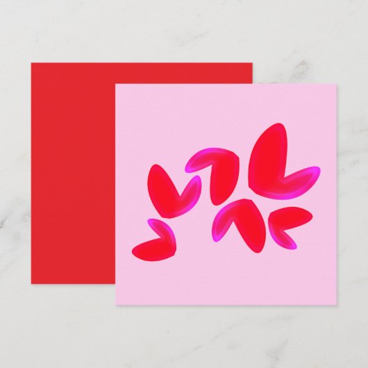 Flat Cards with Hearts (Vorne/Hinten)