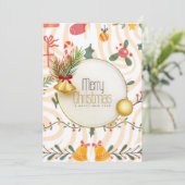 Flat Christmas Card Feiertagskarte (Stehend Vorderseite)