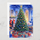 Flat Christmas Card Feiertagskarte (Vorne/Hinten)