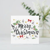 Flat Christmas Card - Frohe Weihnachten (Stehend Vorderseite)