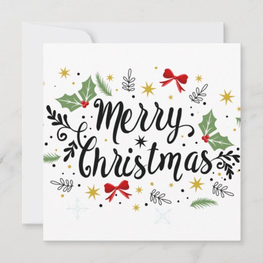 Flat Christmas Card - Frohe Weihnachten (Vorderseite)