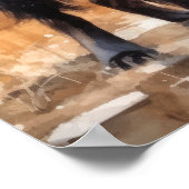 Flat Coated Retriever Dock Art Print Poster (Ecke)