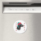 Flat Coated Retriever Santa Paws Magnet (In Situ (Geschirrspüler))