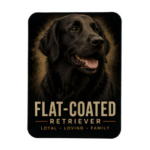 Flat Coated Retriever Treuer Liebenswerter Familie Magnet