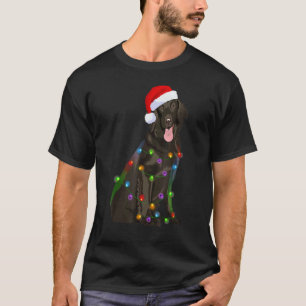 Flat-Coated Retriever Weihnachtsbeleuchtung Xmas H T-Shirt