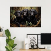 Flat Coated Retriever Welpen Poster (Heimbüro)
