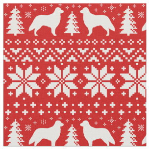 Flat Coating Retriever Silhouetten Weihnachten Wei Stoff