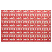 Flat Coating Retriever Silhouetten Weihnachten Wei Stoff (Fat Quarter (45,7 x 55,9 cm))