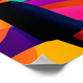 Flat Color Blocking Geometric Coloring Guide Poster (Ecke)