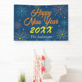 Flat Colorful Happy New Year Celebration - Blue Banner (InSitu)