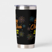 Flat Colorful Silvester Party Thermobecher (Rechts)